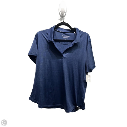 Top Short Sleeve By Tommy Bahama In Navy, Size: L