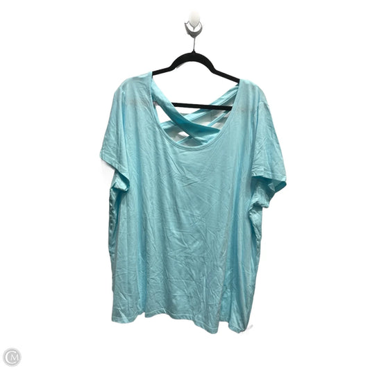 Athletic Top Short Sleeve By Livi Active In Blue, Size: 24