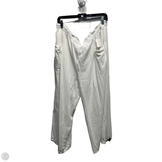 Pants Wide Leg By siliteelon In White, Size: 2x