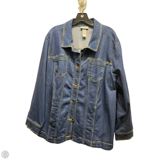 Jacket Denim By Catherines In Blue Denim, Size: 2x