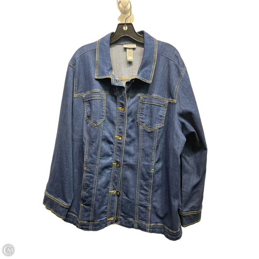 Jacket Denim By Catherines In Blue Denim, Size: 2x