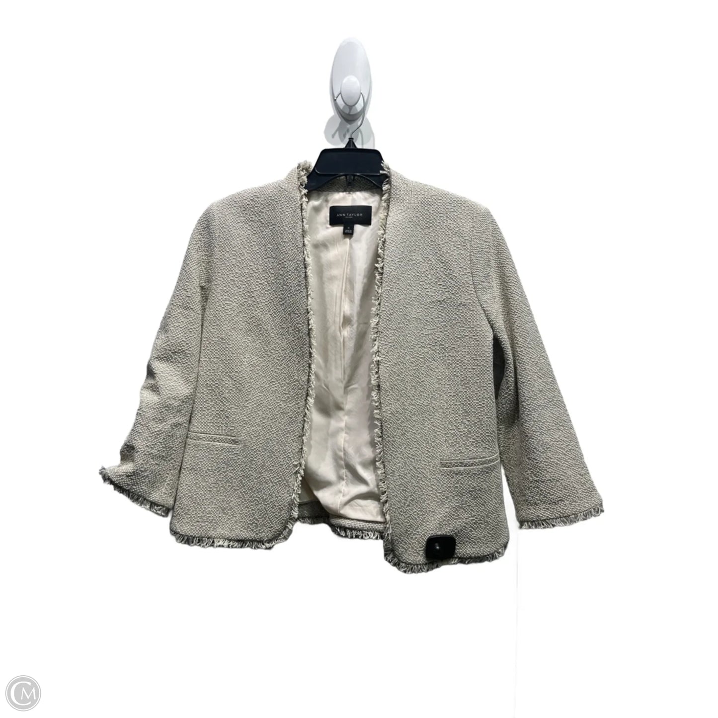 Blazer By Ann Taylor In Black & Cream, Size: 12