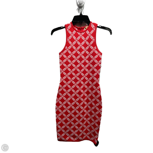Dress Casual Short By Michael By Michael Kors In Red & White, Size: Xxs