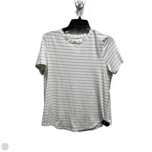 Athletic Top Short Sleeve By Lululemon In Black & White, Size: S