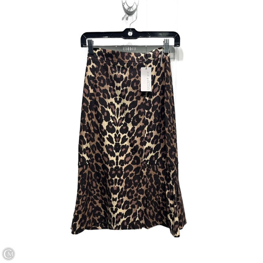 Skirt Midi By Current Air In Brown & Cream, Size: Xs