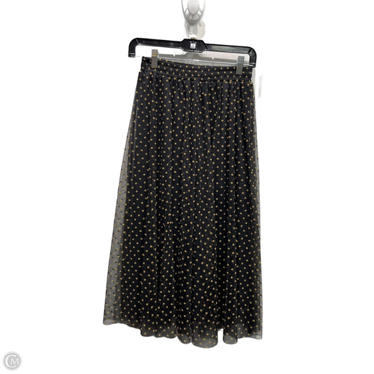 Skirt Midi By H&m In Black & Tan, Size: Xs