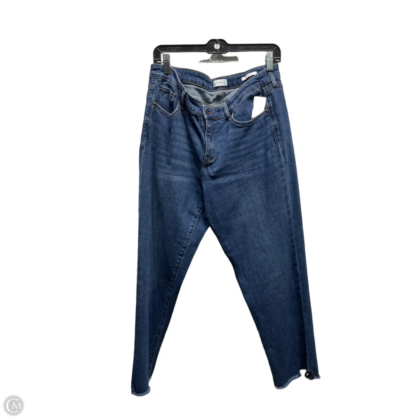 Jeans Straight By Wonderly In Blue Denim, Size: 14