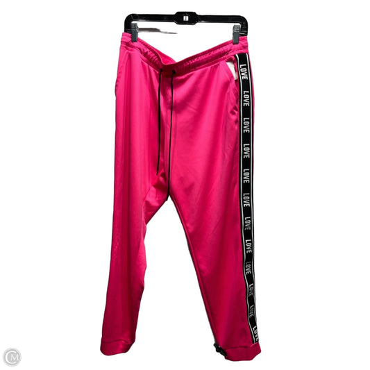 Pants Joggers By Soho Apparel In Black & Pink, Size: L