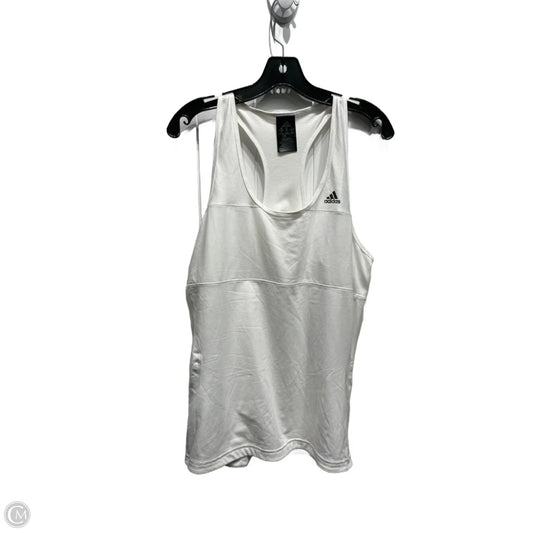 Athletic Tank Top By Adidas In White, Size: Xl