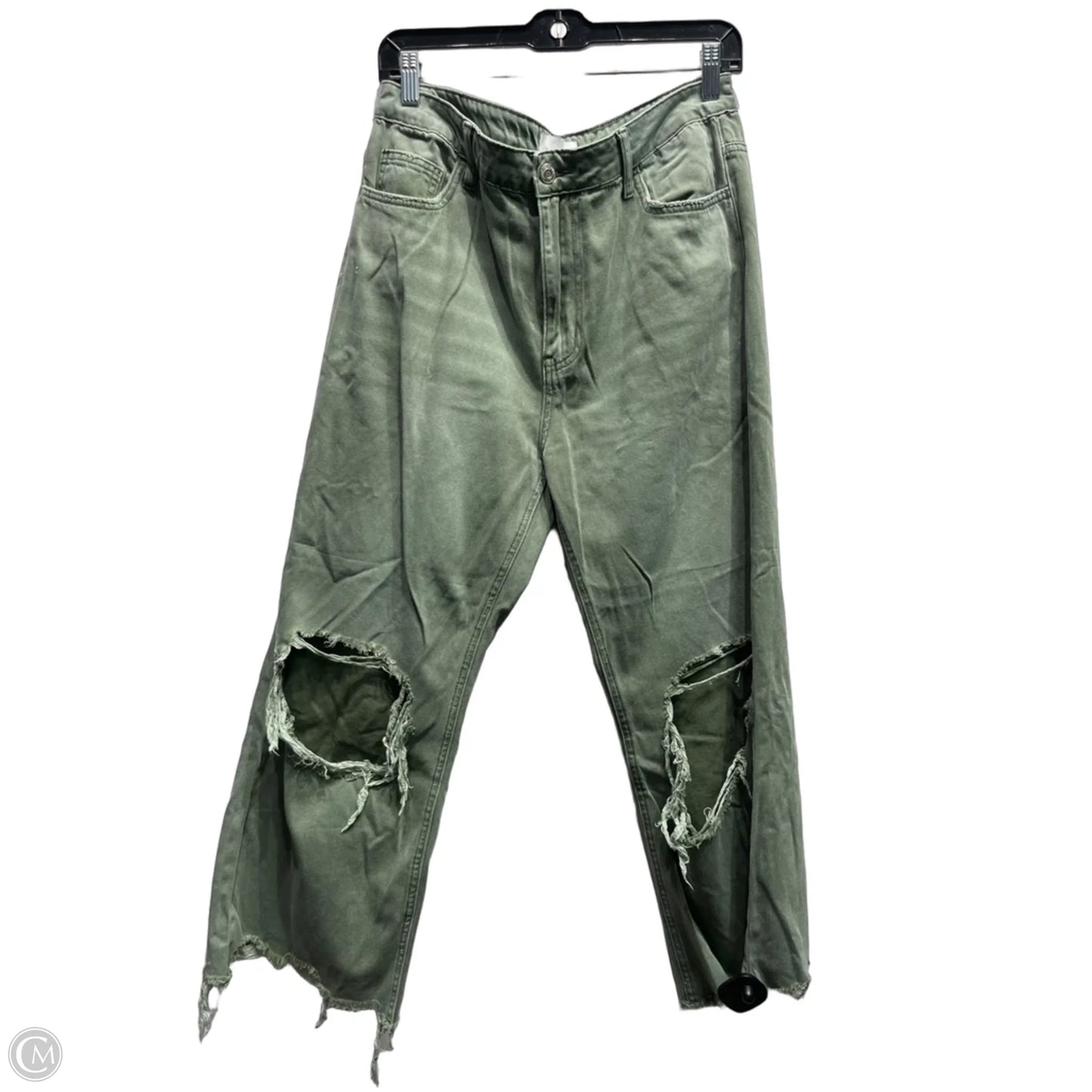 Jeans Wide Leg By Vervet In Green Denim, Size: 8