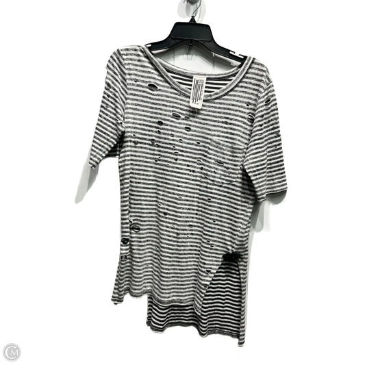 Tunic Short Sleeve By Free People In Black & White, Size: Xs