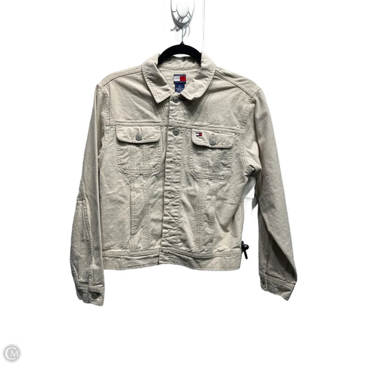 Jacket Denim By Tommy Hilfiger In Cream Denim, Size: L