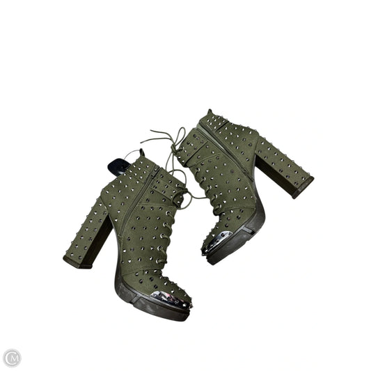 Boots Ankle Heels By Gianni Bini In Green, Size: 9
