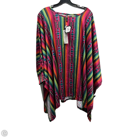 Top Short Sleeve By TWO 2 FLY  In Green & Pink, Size: Xl