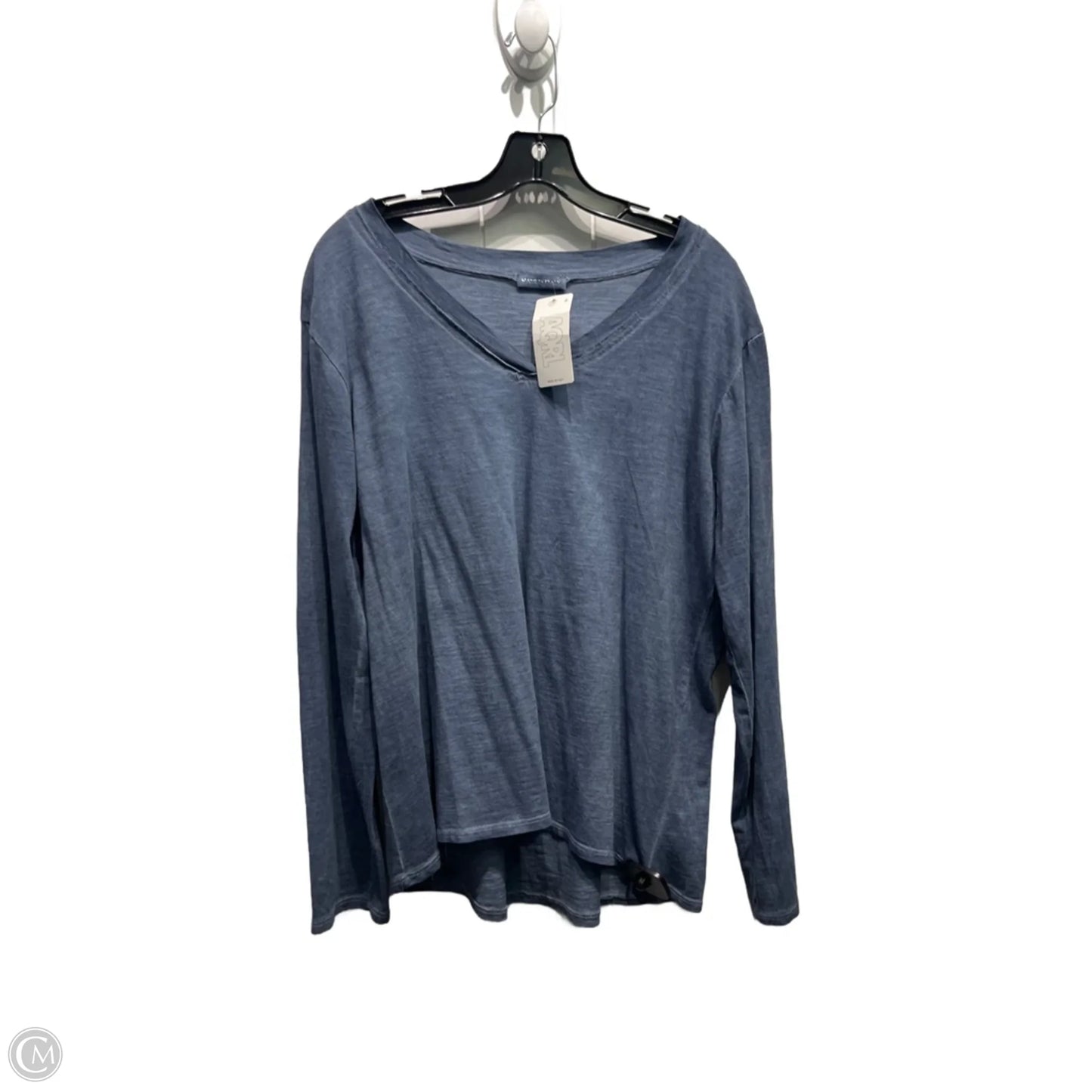 Top Long Sleeve By M Made In Italy In Blue, Size: Osfm