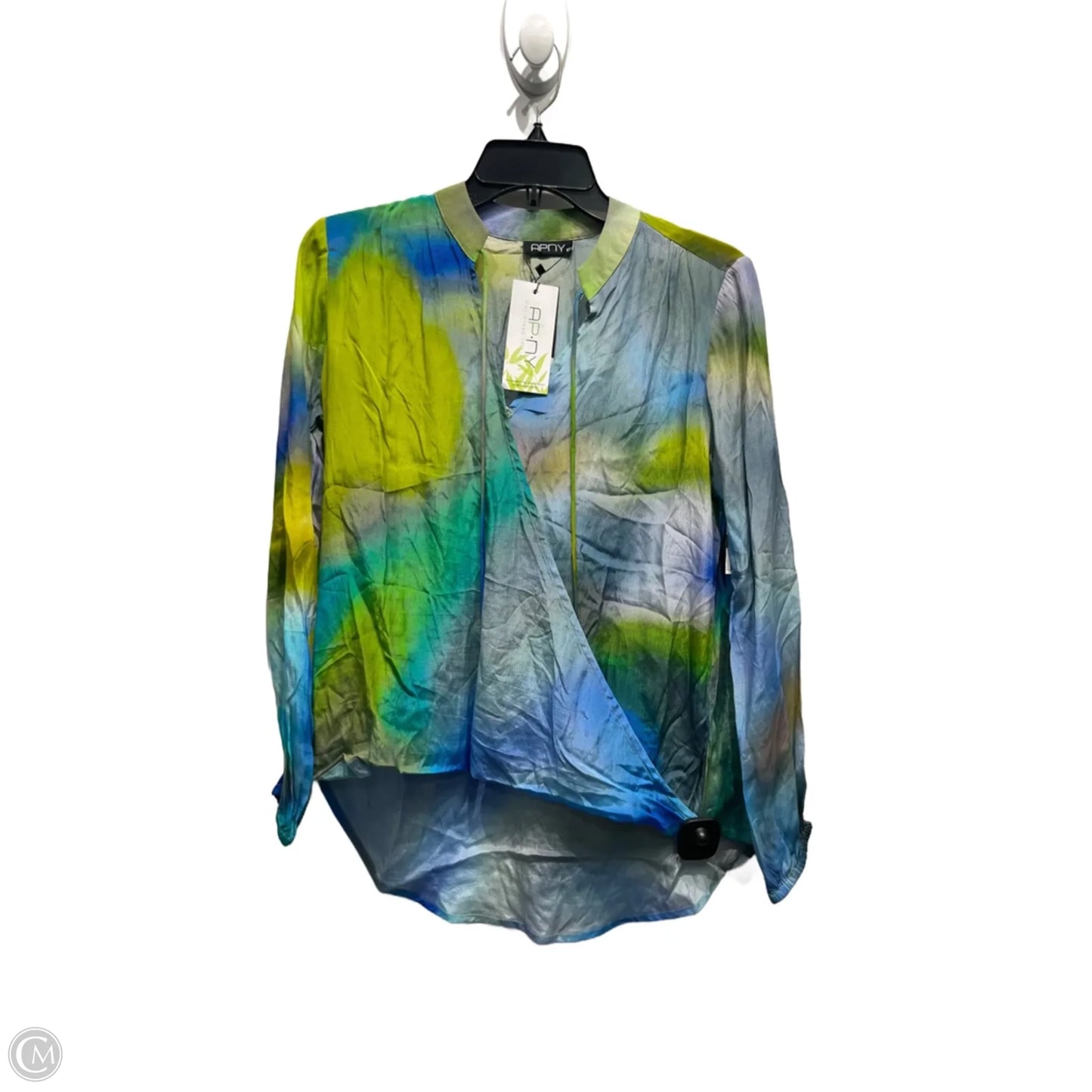 Top Long Sleeve By APNY In Blue & Green, Size: Xs