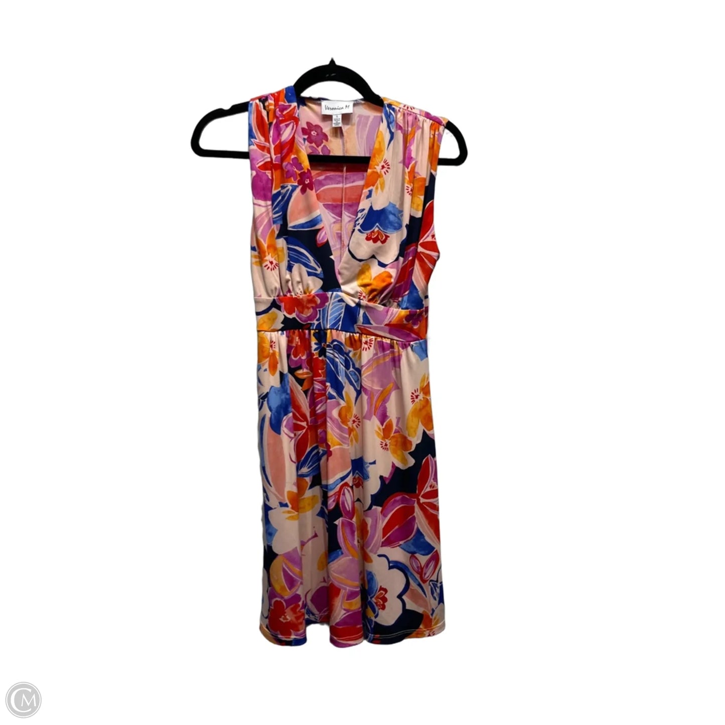 Dress Casual Short By Veronica M In Orange & Pink, Size: S