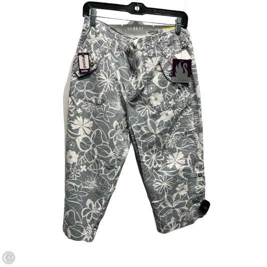 Capris By Gloria Vanderbilt In Grey & White, Size: 14p