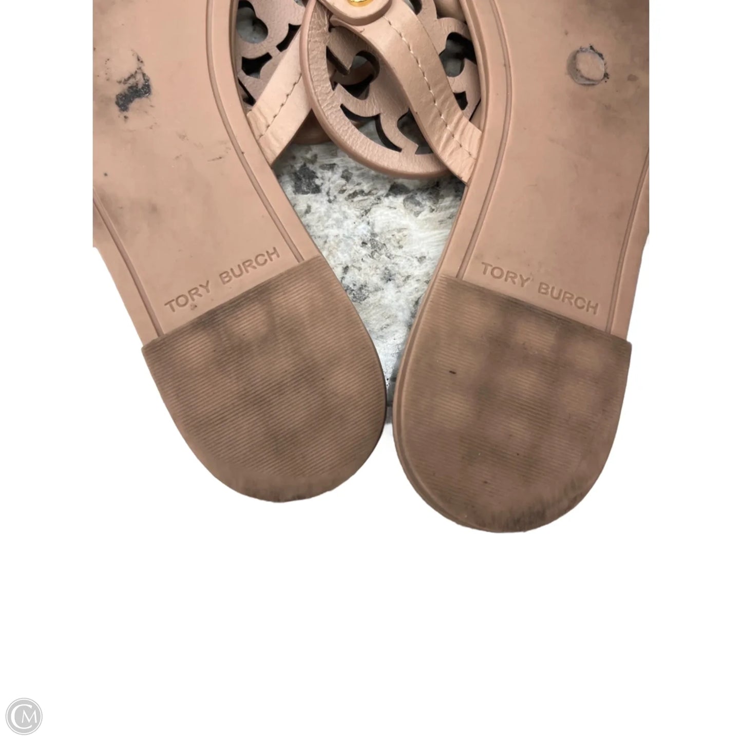 Sandals Designer By Tory Burch In Cream, Size: 8