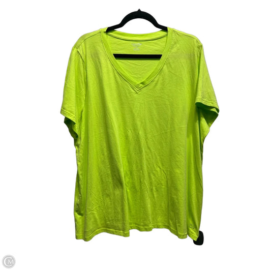 Top Short Sleeve By Calvin Klein In Green, Size: 2x
