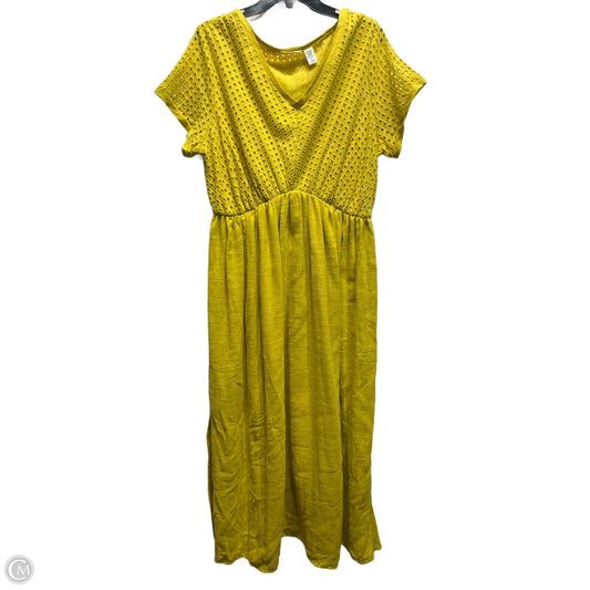 Dress Casual Maxi By Kaktus In Yellow, Size: Xl