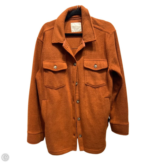 Jacket Shirt By Altard State In Brown, Size: L