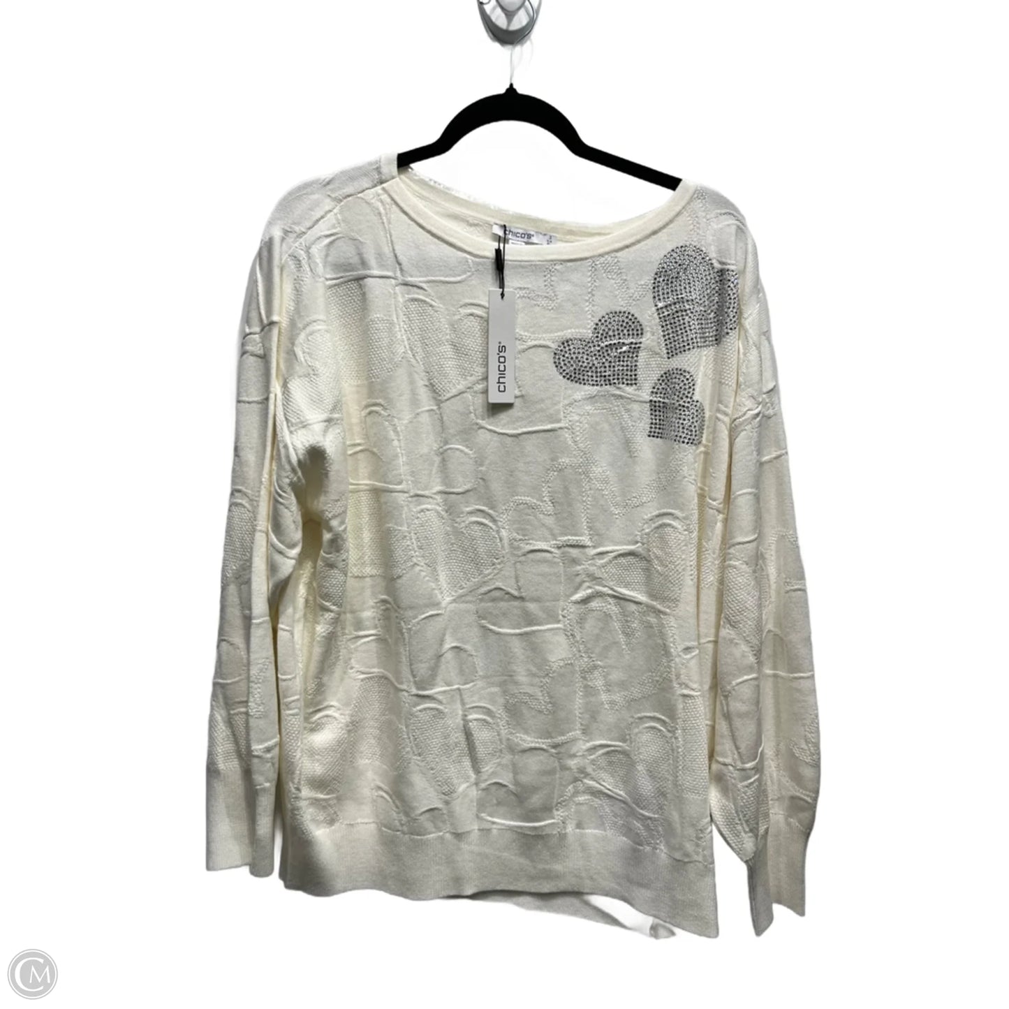 Sweater By Chicos In Cream, Size: Xl
