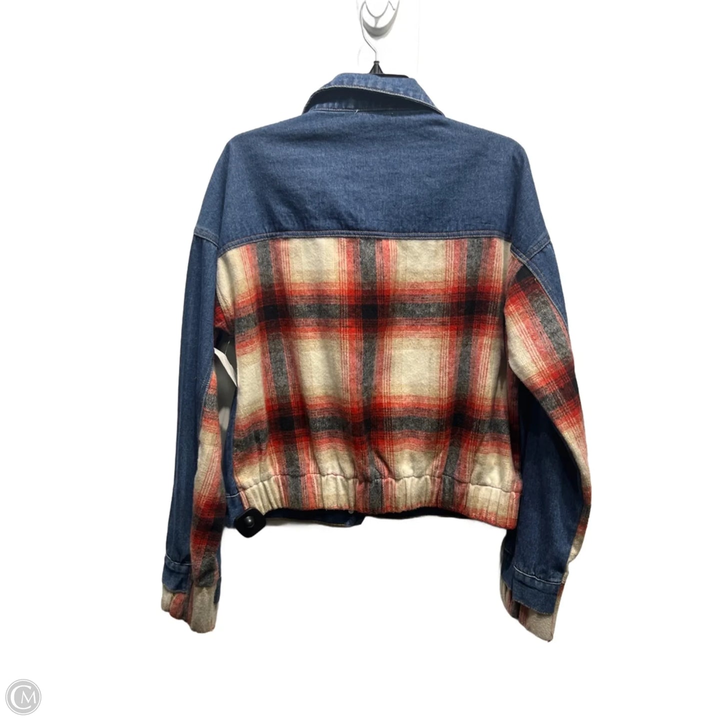 Jacket Denim By Bke In Blue Denim, Size: L