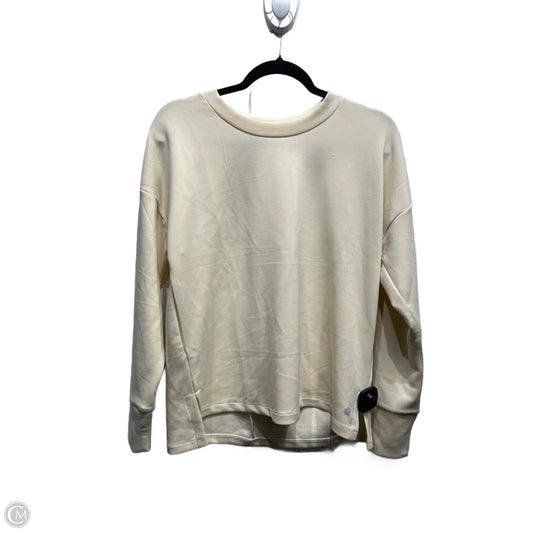 Athletic Top Long Sleeve Crewneck By Apana In Cream, Size: S