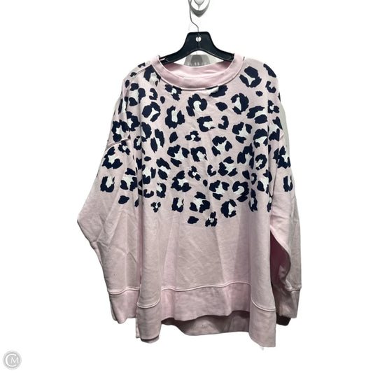 Sweatshirt Crewneck By Crown And Ivy In Blue & Pink, Size: L