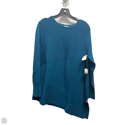 Sweater By Chicos In Teal, Size: M