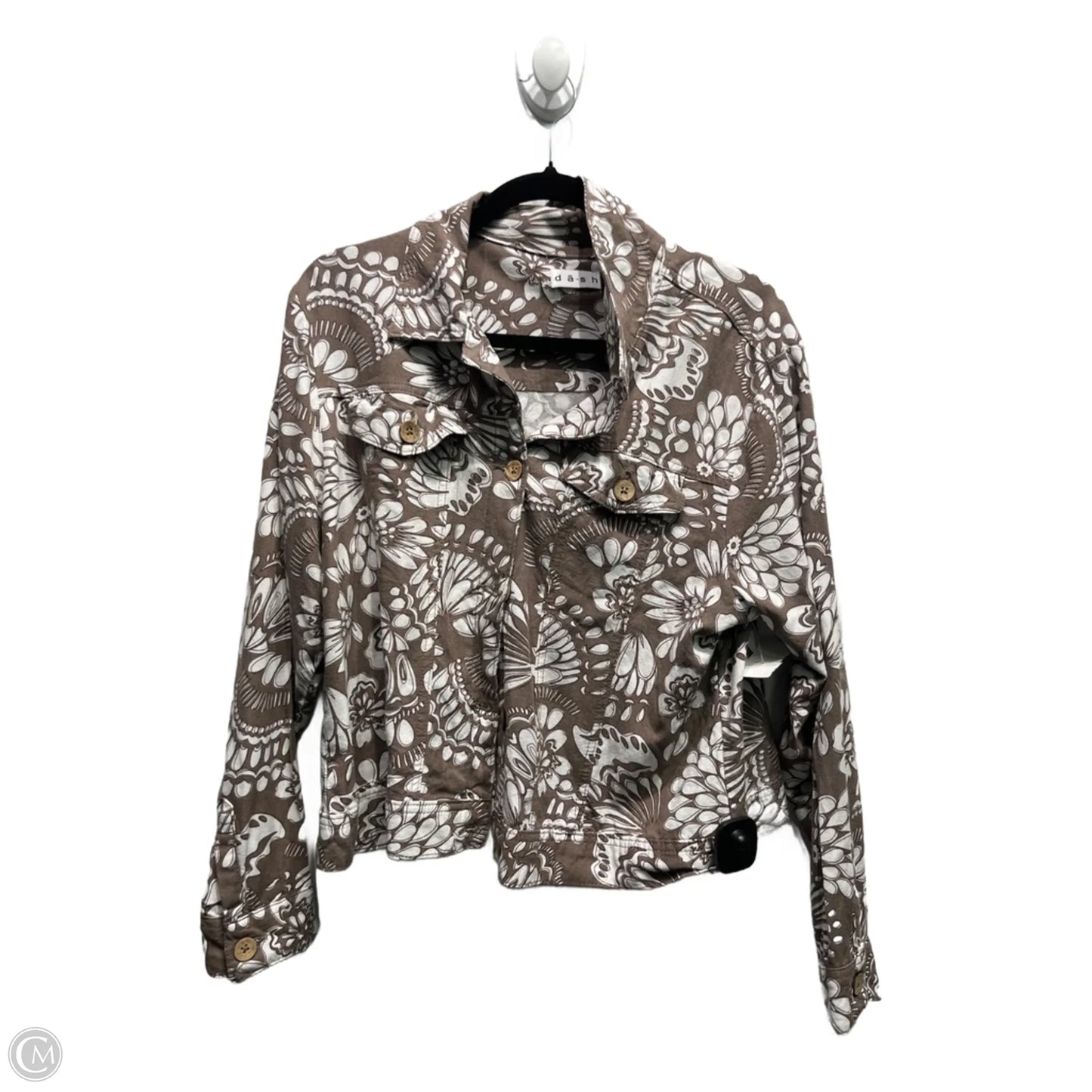 Jacket Other By Dash In Brown & White, Size: L