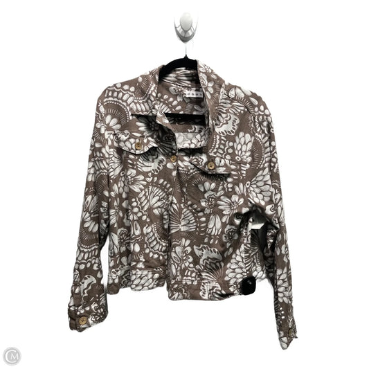 Jacket Other By Dash In Brown & White, Size: L