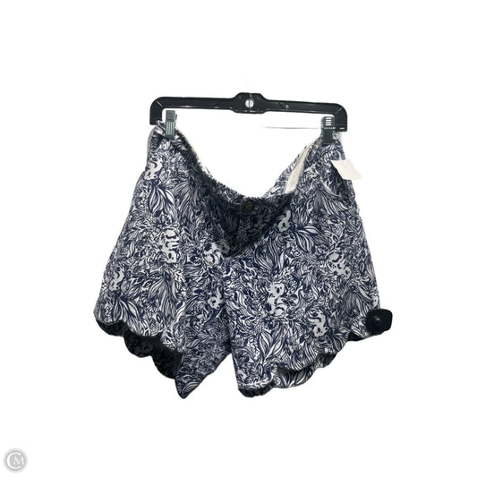 Shorts Designer By Lilly Pulitzer In Blue & White, Size: 12