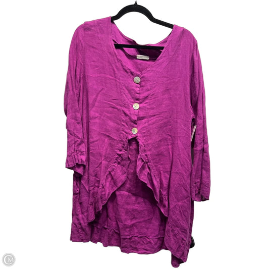 Tunic Long Sleeve By M Made In Italy In Purple, Size: M