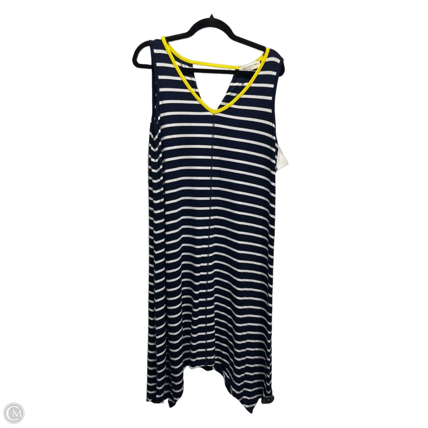Dress Casual Midi By Jones New York In Blue & White, Size: M