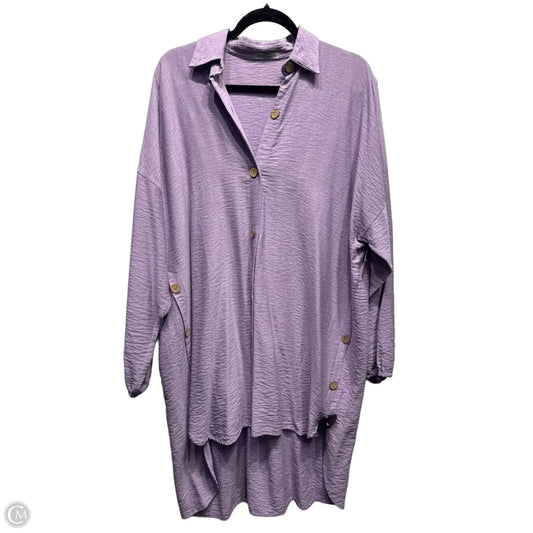 Dress Casual Midi By OXYGENE In Purple, Size: Xl