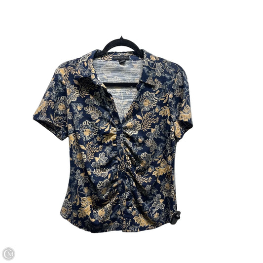 Top Short Sleeve By Sanctuary In Blue & Orange, Size: L