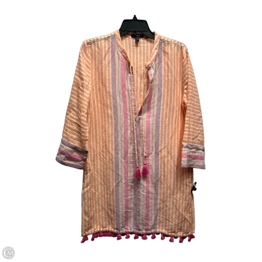 Tunic Long Sleeve By J. Crew In Orange & Pink, Size: S