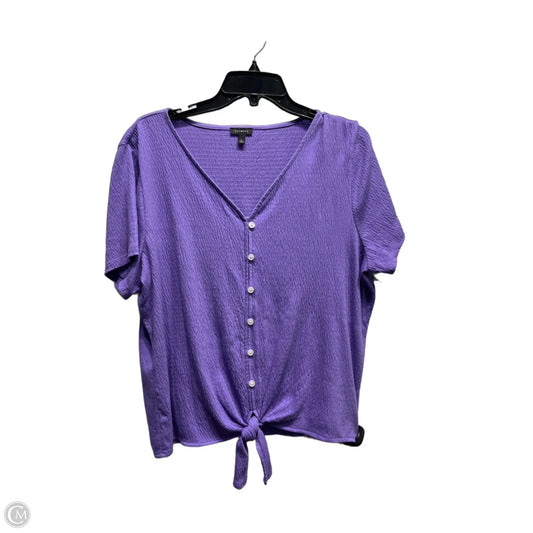 Top Short Sleeve By Talbots In Green, Size: L