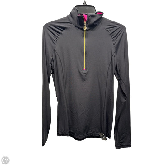 Top Long Sleeve Designer By Lilly Pulitzer In Black & Pink, Size: M