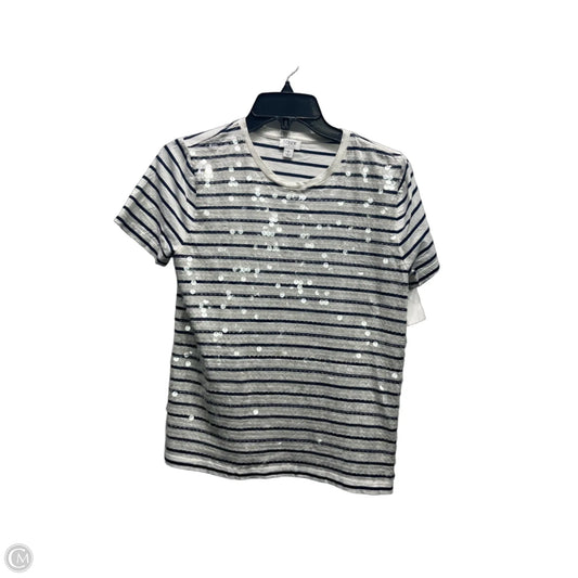 Top Short Sleeve By J. Crew In Blue & White, Size: S