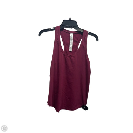 Athletic Tank Top By Lululemon In Maroon, Size: 6