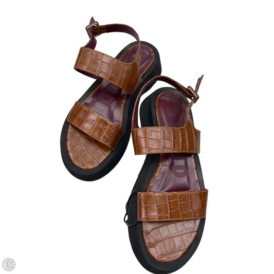 Sandals Flats By staud In Brown & Tan, Size: 6.5