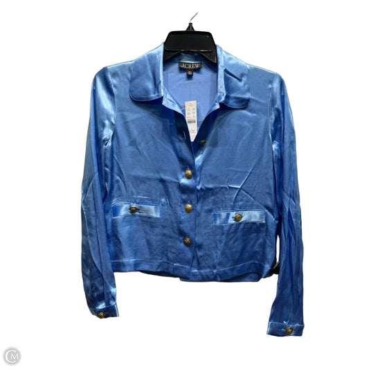 Blouse Long Sleeve By J. Crew In Blue, Size: Xxs