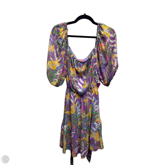 Dress Party Short By Flying Tomato In Purple & Yellow, Size: L