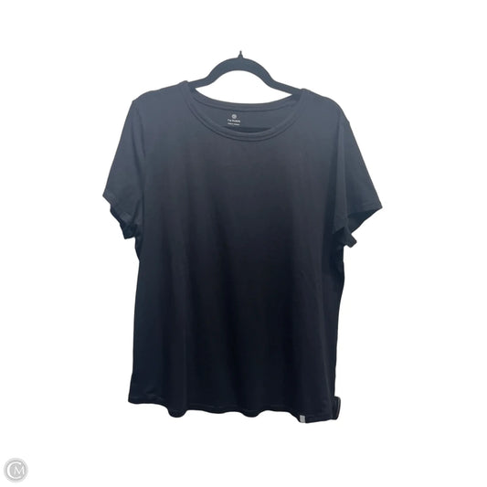 Top Short Sleeve Basic By Talbots In Black, Size: Xl