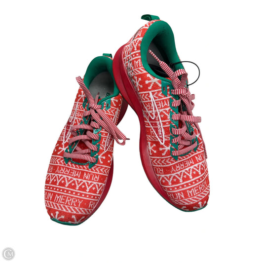 Shoes Athletic By Brooks In Red, Size: 9.5