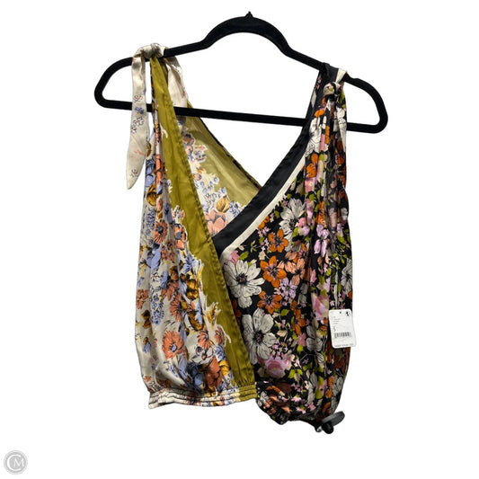 Top Sleeveless By Free People In Green & Orange, Size: S
