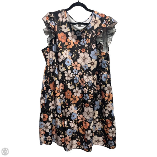 Dress Casual Short By Shein In Blue & Orange, Size: 4x